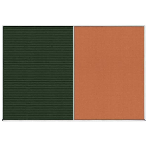 Enclosed Corkboard, 1 Door, 18"x24", 4" Fra, UV3407-BRONZE-CORK
